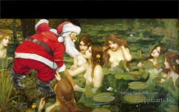 Originale von Toperfect Werke - Weihnachtsmann und Feen in einem See Revision der Klassiker